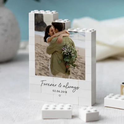 Custom LEGO® Style Memory Block, Gift For Couple
