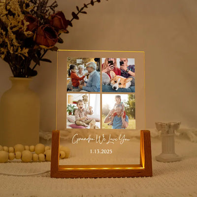 Personalized Photo Night Light Plaque,Couple Photo Lamp