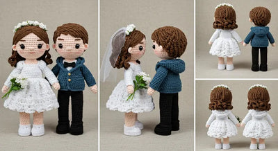 Custom Crochet Couple Dolls,