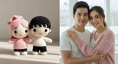 Custom Crochet Couple Dolls,
