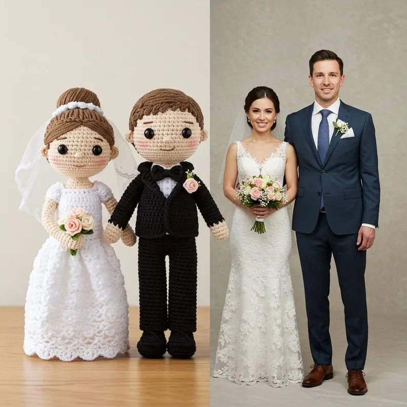 Custom Crochet Couple Dolls,