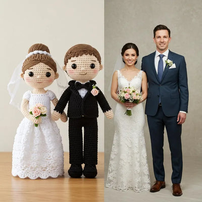 Custom Crochet Couple Dolls,