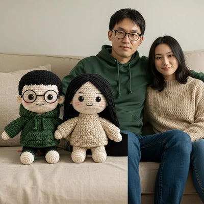 Custom Crochet Couple Dolls,