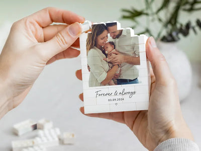 Custom LEGO® Style Memory Block, Gift For Couple