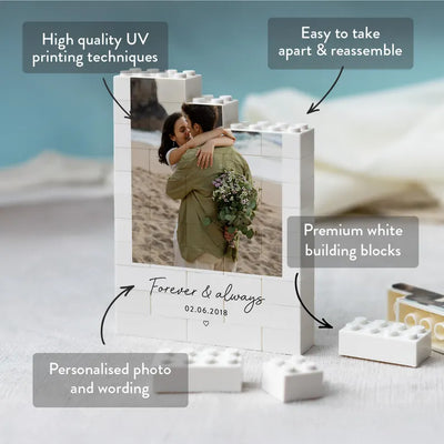 Custom LEGO® Style Memory Block, Gift For Couple