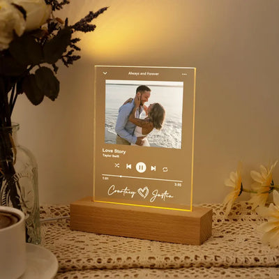 Custom Music Photo Night Light Plaque